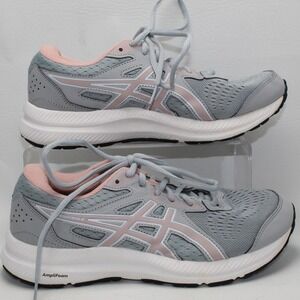 Asics Gel-Contend 8 Womens Running Shoes Grey Pink 1012B319 Wide Size 7